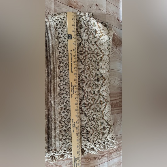 Free People Multicolor Knit Sweater Poncho Size Medium Coastal Cowgirl‎ Hippie - Picture 8 of 9